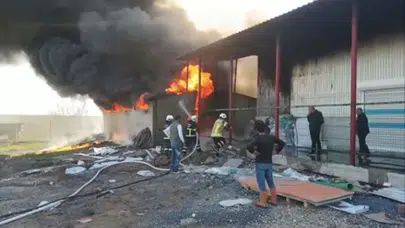 Diyarbakır’da fabrika yangını: Bismil’de alevler gökyüzünü kapladı