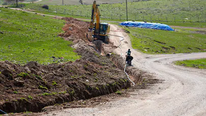 Çınar’da 5 yıllık su sorunu bitiyor: 600 metrelik hat 140 haneye umut oldu