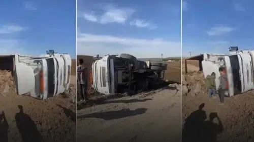 Bismil Üçtepe’de kamyon kazası: 2 yaralı