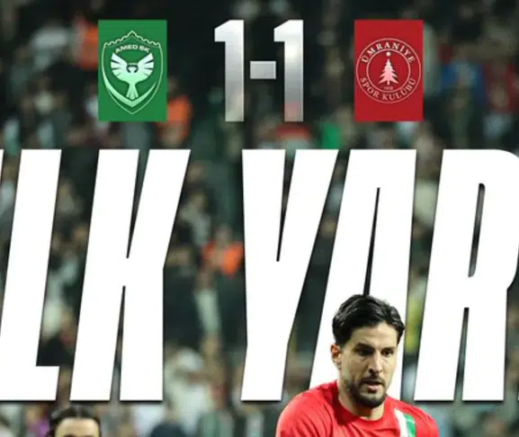 Diyarbakır’da gol düellosu! Amedspor ilk yarıyı 1-1 kapattı