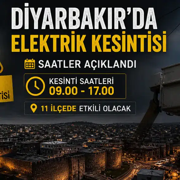 Diyarbakır’da elektrik kesintisi: 11 ilçede hayatı etkileyecek uzun süreli kesinti uyarısı