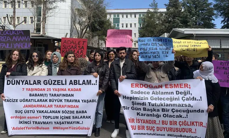 Diyarbakır Adliyesi önünde Nilay için oturma eylemi