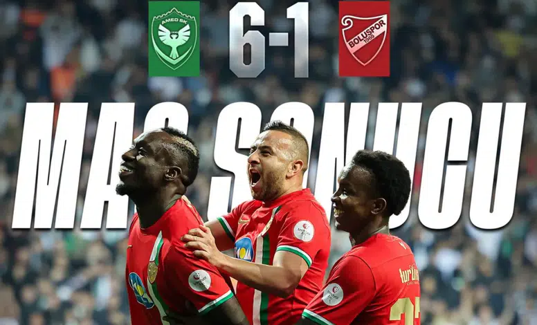 Amedspor’dan 6 Gollü Şov! Boluspor’u Dağıttı, Zirve Yarışı Kızıştı